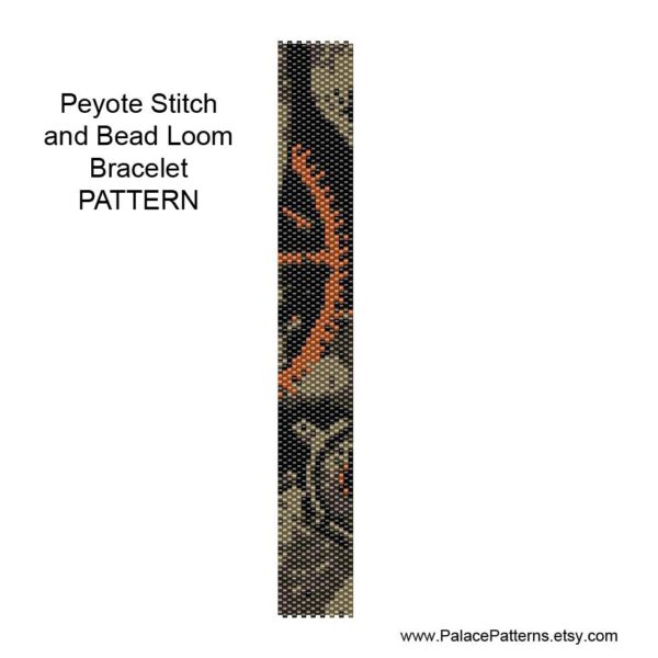 Steampunk Inspired Beaded Bracelet Pattern - pp63