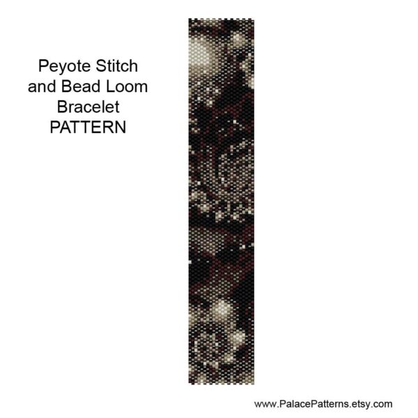 Delica Bead Weaving Pattern - PP19a - Delica Bracelet Pattern for Loom and Peyote Stitch