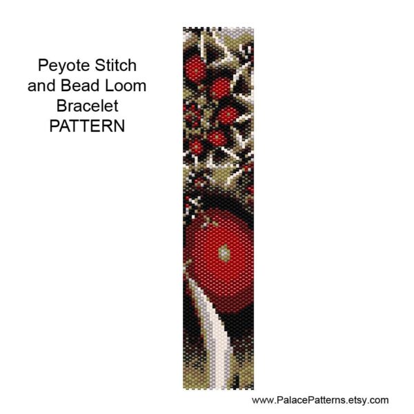 Bracelet Pattern for Loom and Peyote Stitch - PP21 Bracelet Pattern for Loom Weaving - Delica Bead Pattern for Loom or Peyote Stitch