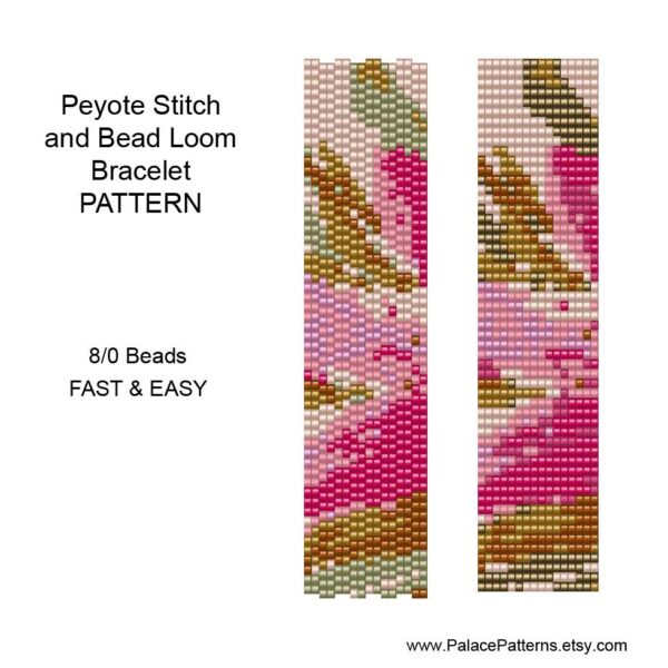Miyuki 8/0 Delica Bracelet Patterns - 8bead 56 - Miyuki DELICA Bead Weaving Pattern