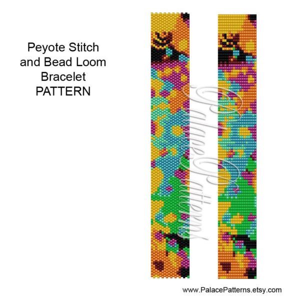 Bead Weaving Bracelet Pattern - 48thin - Bead Loom Bracelet Pattern and Peyote Stitch Bracelet Pattern