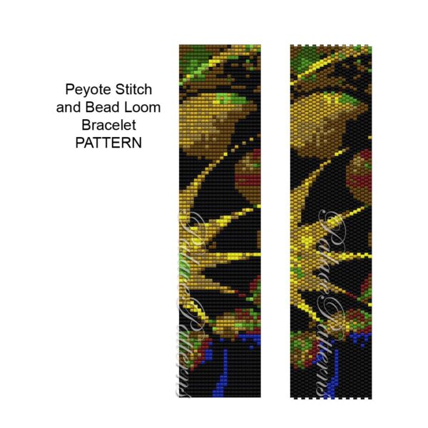 Bead Weaving Pattern - PP16a - Loom and Peyote Stitch