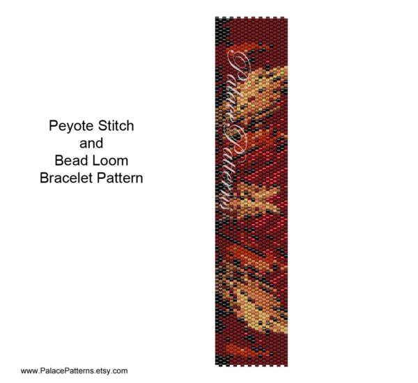 Bracelet Pattern - PP30 - Bead Loom Bracelet Pattern and Peyote Stitch Bracelet Pattern Included