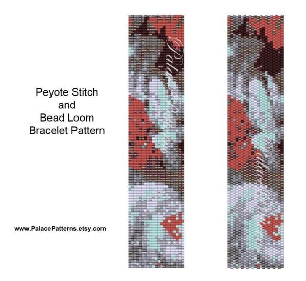 Delica Bracelet Pattern Peyote Stitch and Bead Loom Pattern - PP406