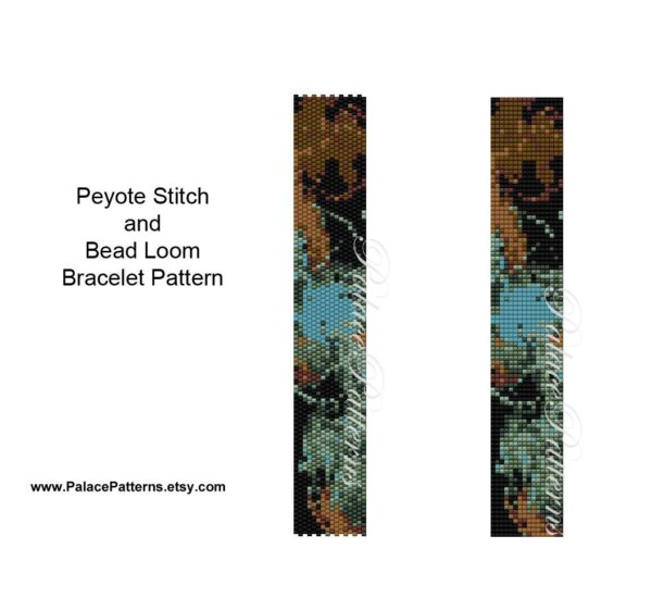 Bead Loom or Peyote Stitch Bracelet Pattern - NP14 - Delica Bracelet Beadweaving Pattern