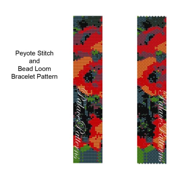 Peyote Stitch Bracelet Pattern - Bead Loom Bracelet Pattern - PP103