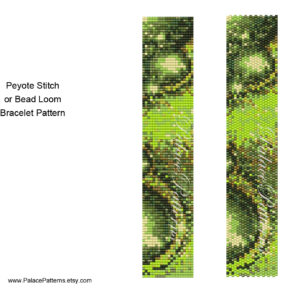 Delica bracelet pattern for peyote stitch and bead loom weaving