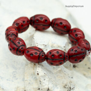 Red and Black Ladybug Beads