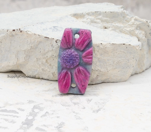 Polymer Clay Connector, 2 Hole Connector, Clay 5325 - Image 2