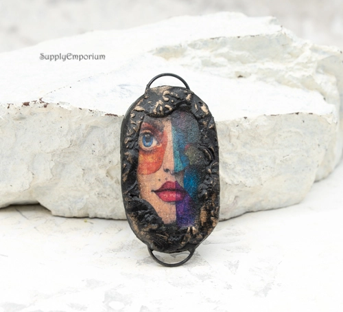 Polymer Clay 2 Loop Connector, 1 Piece, CLAY 5335