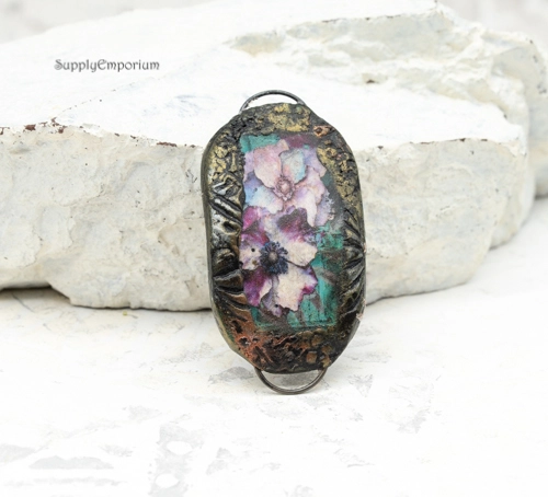 Polymer Clay 2 Loop Connector, 1 Piece, CLAY 5336