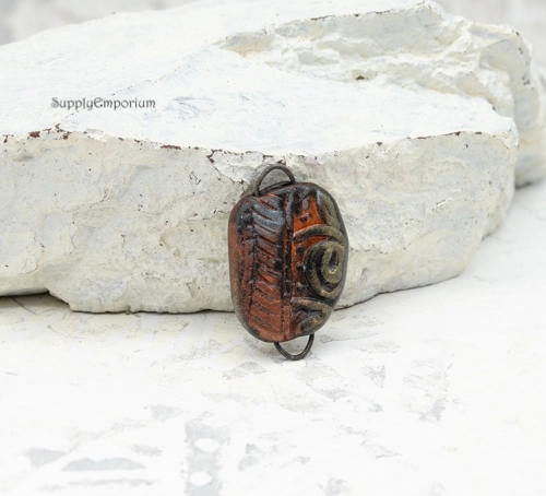 Polymer Clay 2 Loop Connector, 1 Piece, CLAY 5343 - Image 2