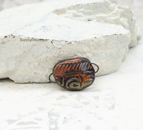 Polymer Clay 2 Loop Connector, 1 Piece, CLAY 5343