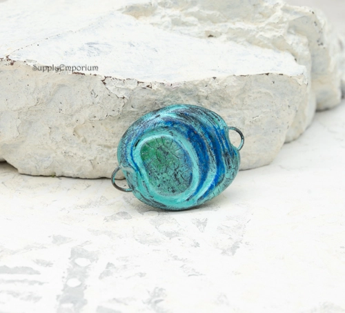 Small Polymer Clay 2 Loop Connector, 1 Piece, CLAY 5348 - Image 2