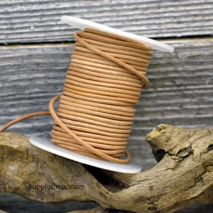 2mm natural leather cord 4 yards