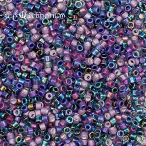 11/0 Miyuki Delica bead mix Mysterious Mix68 purple blue black and iridescent seed beads