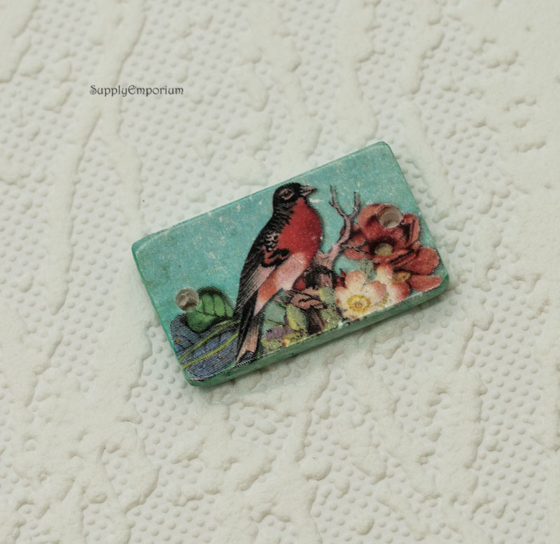 Polymer Clay Bird 2-Hole Connector, 1 Piece, Clay 4754 - Image 2