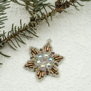 copper beaded snowflake star ornament suncatcher pendant handmade