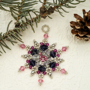 Purple, Pink and Silver suncatcher, ornament
