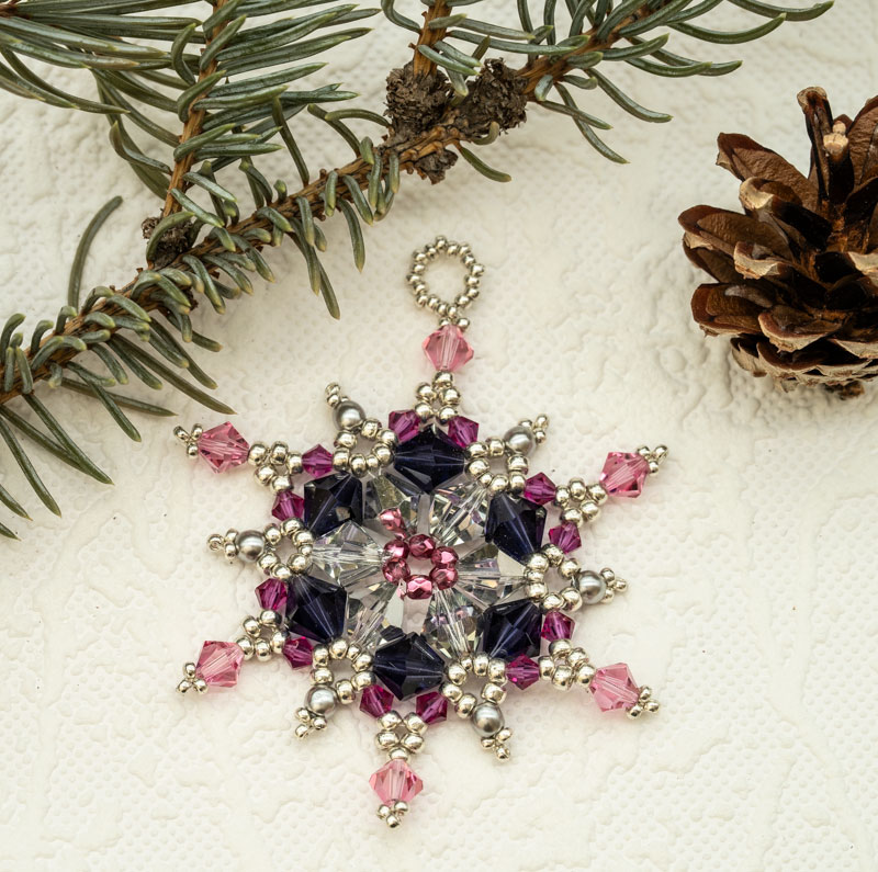 Purple, Pink and Silver suncatcher, ornament