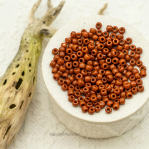 8/0 toho seed beads opaque terra cotta 8-46L