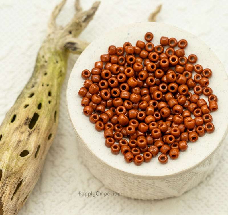8/0 toho seed beads opaque terra cotta 8-46L