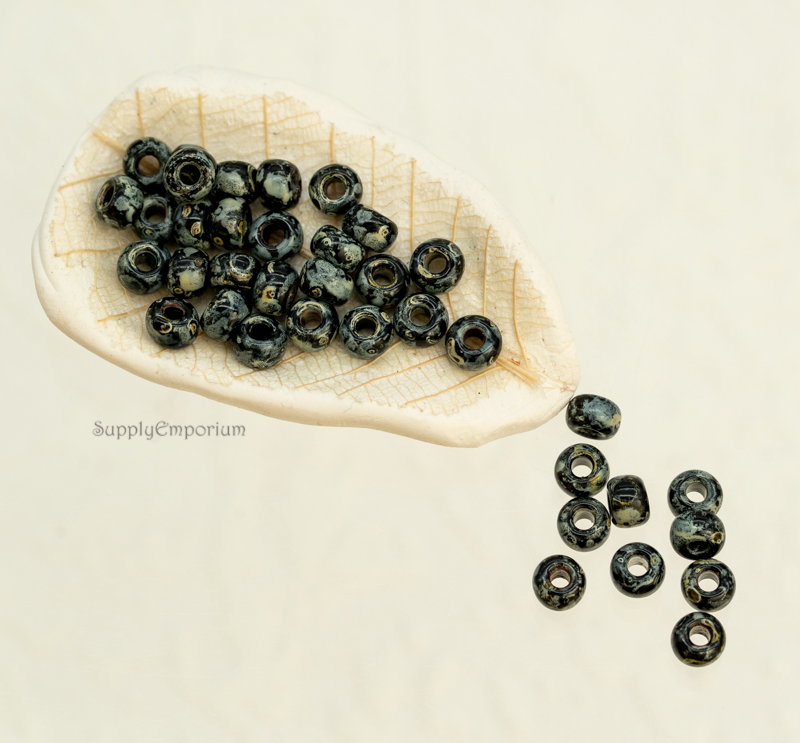 6/0 Miyuki Seed Beads - Black Picasso, 6-4511 (16 Grams) 1217 - Image 2