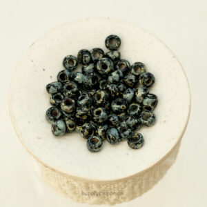 6/0 Miyuki Seed Beads Black Picasso 6-4511 16 grams