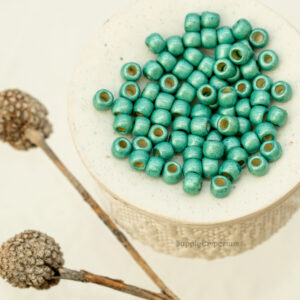 6/0 Toho Seed Beads PermaFinish Galvanized Lt Teal 6-PF561F 16 grams