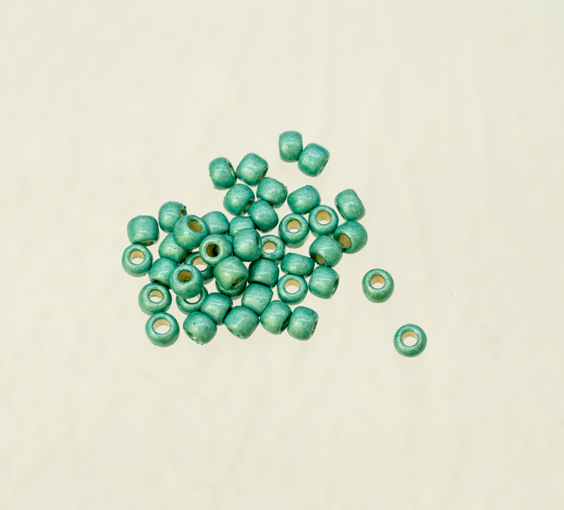 6/0 Toho Seed Beads - PermaFinish Galvanized Light Teal, 6-PF561F (16 Grams) 1231 R - Image 2