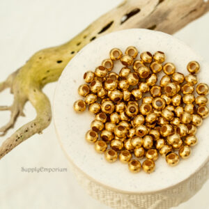 6/0 Metal Seed Beads Gilding Metal 20 grams