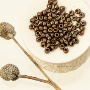 7/0 Matubo Seed Beads Jet Bronze Luster 8 grams