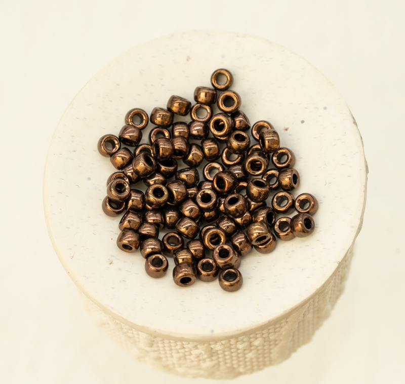 7/0 Matubo Czech Glass Seed Beads - Jet Bronze Luster (8 Grams) 1301 - Image 2
