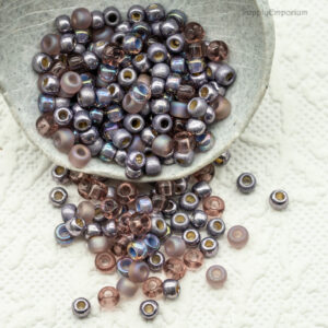 6/0 mixed brands seed bead mix Heather