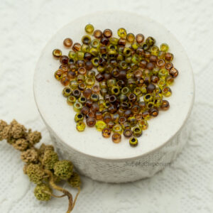 8/0 Toho seed bead mix Mossy Ground