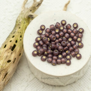 6/0 toho seed beads silver lined milky nutmeg 6-2114