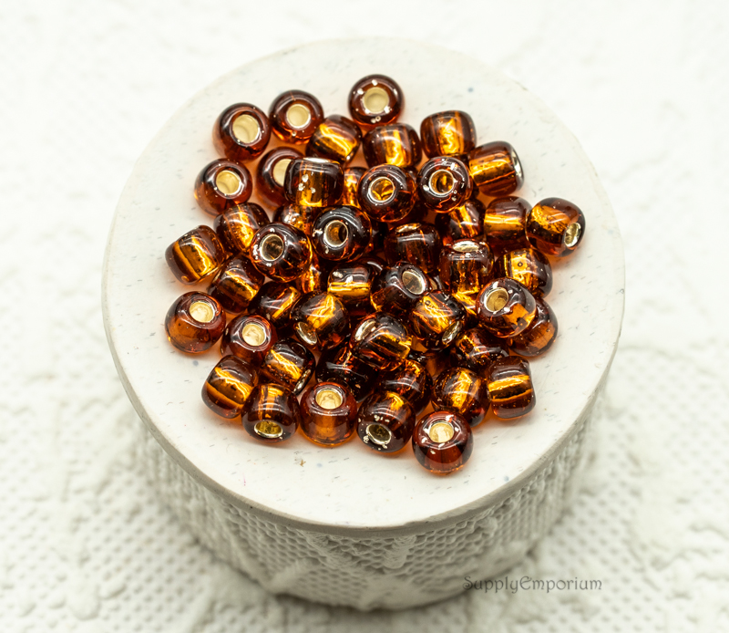3/0 Toho Seed Beads - Silver Lined Smoky Topaz, 3-34 (20 Grams) 2273 - Image 2