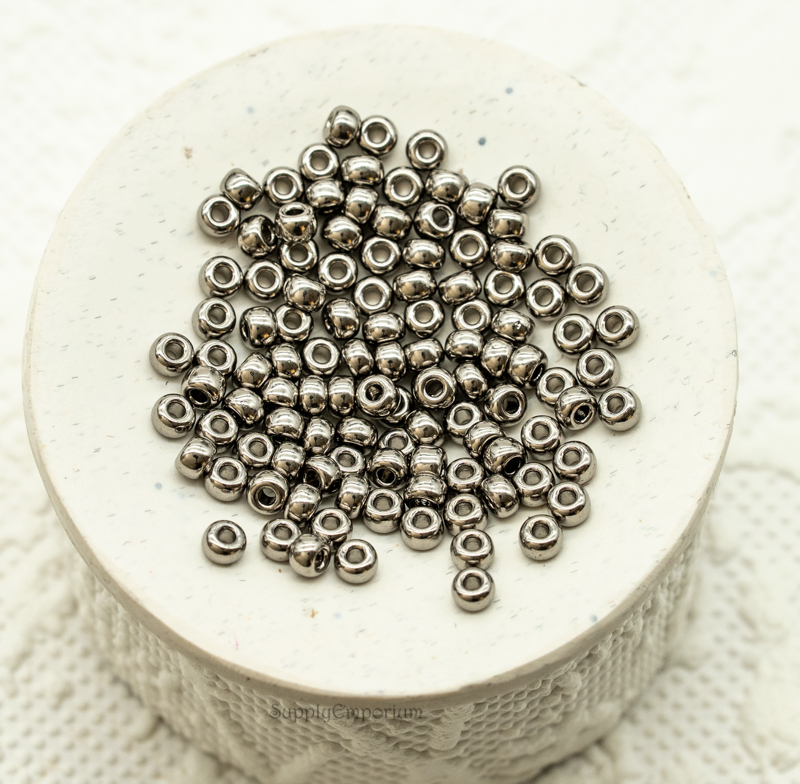 8/0 Miyuki Seed Beads - Nickel Plated, 8-190 (5 Grams) 2916 - Image 2