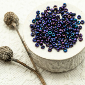8/0 miyuki seed beads metallic bronze eggplant iris 8-469