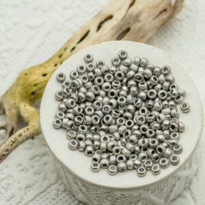 8/0 czech seed beads etched crystal argentic full