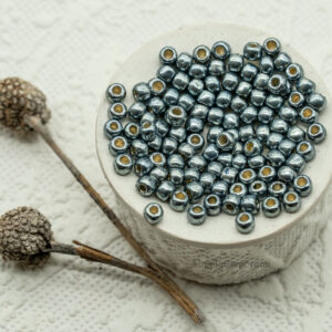 6/0 toho seed beads permafinish galvanized blue slate 6-pf565