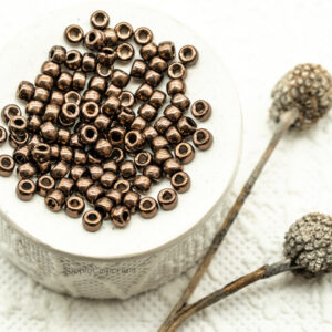 7/0 matubo seed beads dark bronze