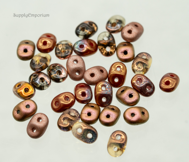 2.5x5mm SuperDuo Mix - Gilded Bronze (15 Grams) - 5901 - Image 2