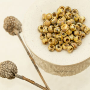 6/0 Miyuki Seed Beads Opaque Yellow Picasso 6-4512