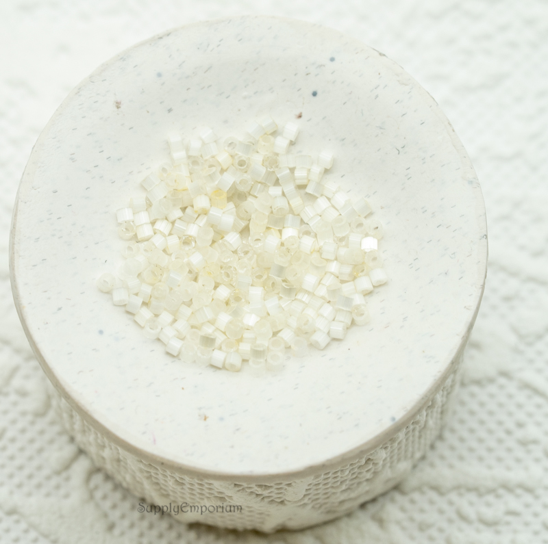 DB672 Delica Bead - Ivory Silk Satin - 11/0 Miyuki Delica Beads (5 grams) - Image 3