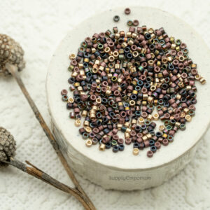 11/0 Miyuki Delica bead mix Raspberry MIX 69 raspberry seed beads