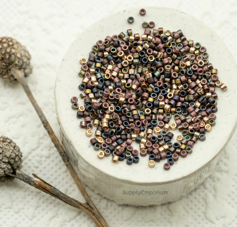 11/0 Miyuki Delica bead mix Raspberry MIX 69 raspberry seed beads